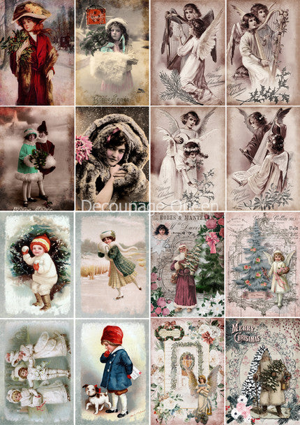 Decoupage Queen - Vintage Christmas Minis A4 Rice Paper