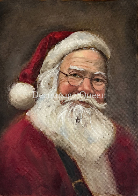 Teresa Rene Art - Santa Portrait Rice Paper A1