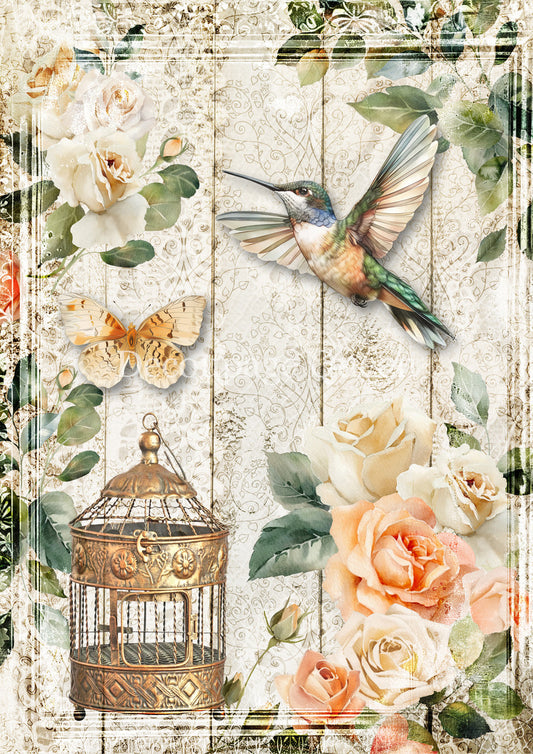 Decoupage Queen Rose Garden A4