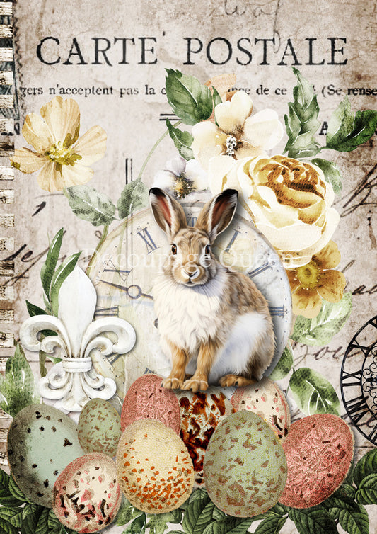 Decoupage Queen A4 Easter Postcard