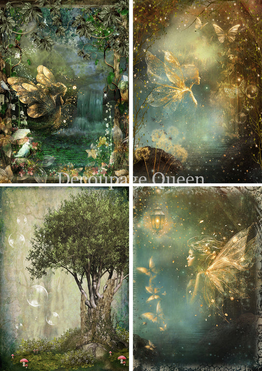 Decoupage Queen A4 Enchanted 4 Pack