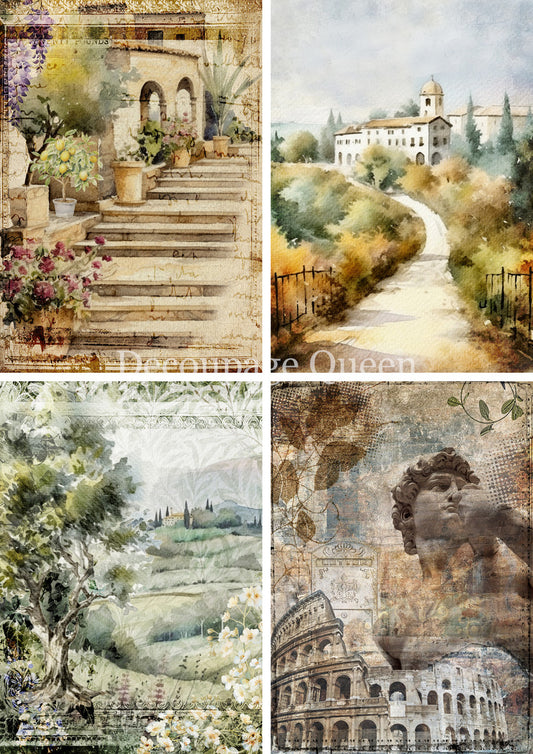Decopage Queen A4 Italian 4 Pack