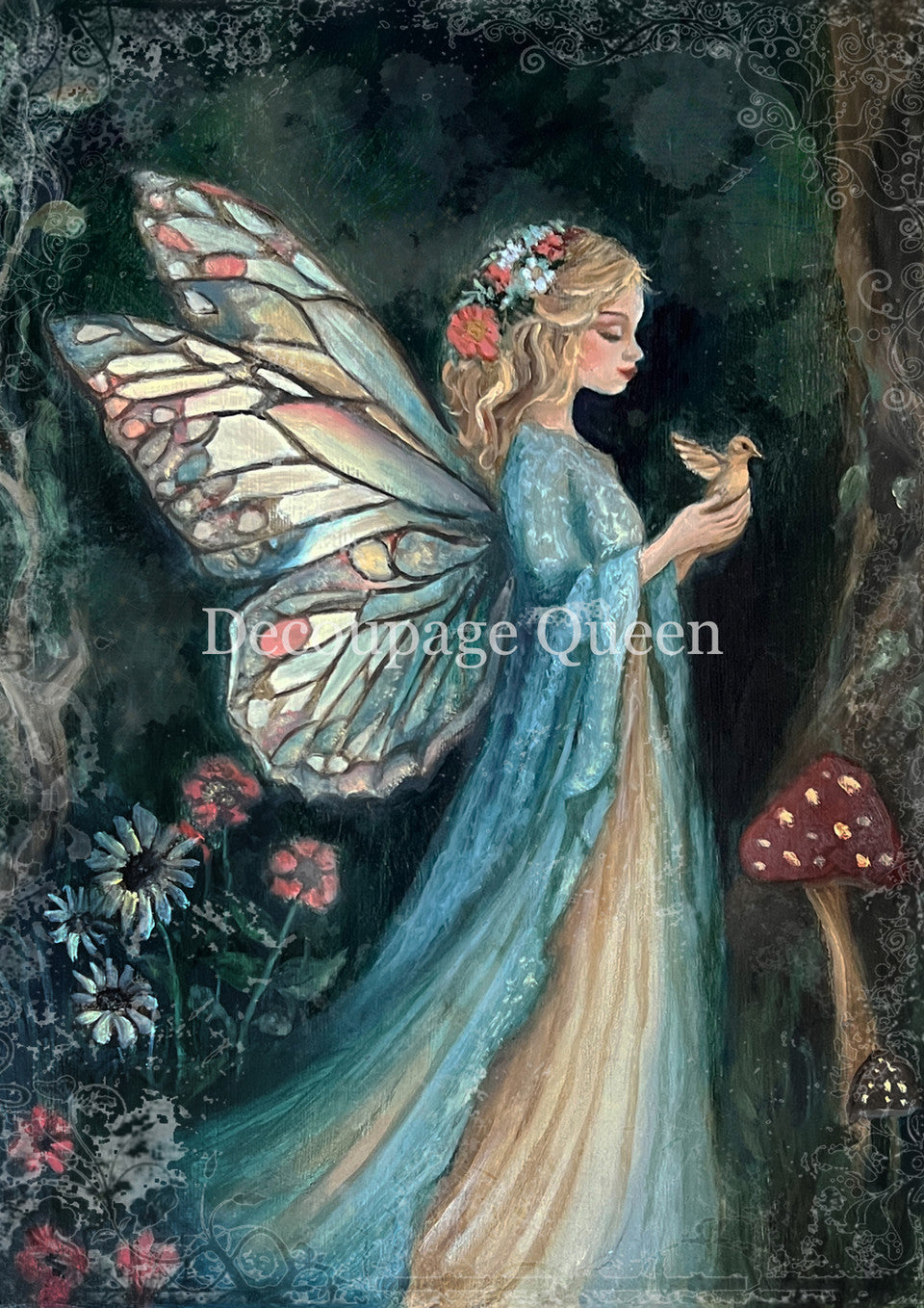 Decoupage Queen - Vellum Paper : Teresa Rene Art - Meadow A4