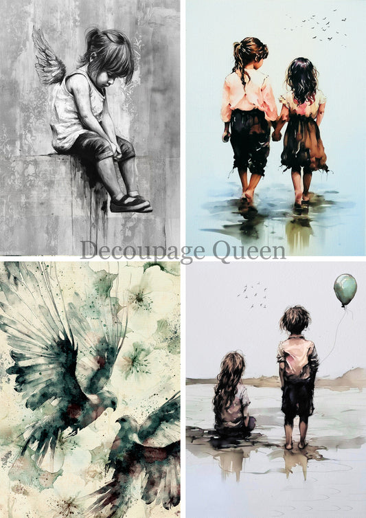 Decoupage Queen - Summer 2025 Andy Skinner - Peaceful Four Pack A4 & A3