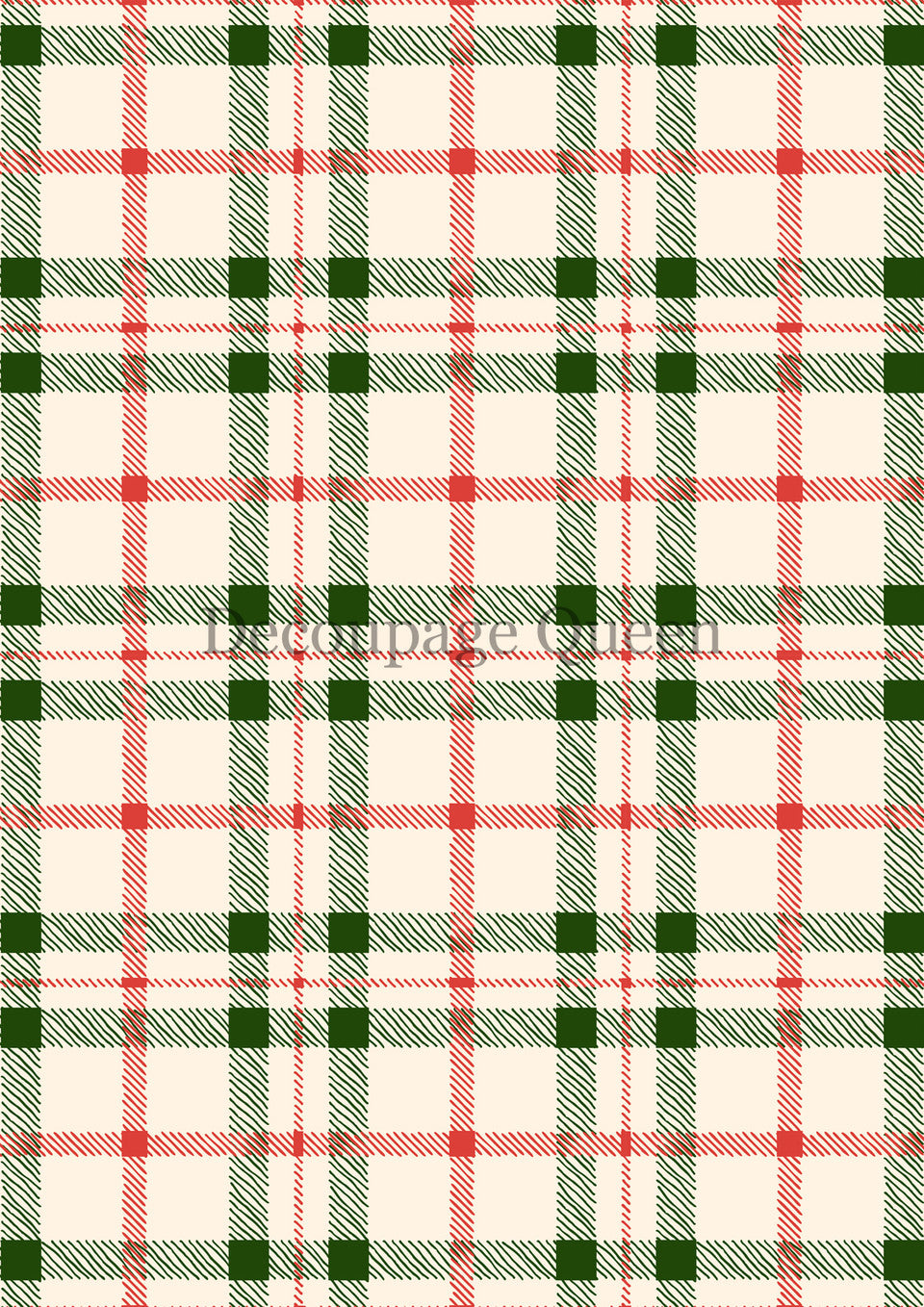 Decoupage Queen - Summer 2025 Pink Christmas in July - Christmas Plaid A4 & A3