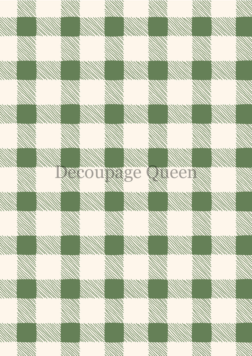 Decoupage Queen - Summer 2025 Pink Christmas in July - Green Checks A4 & A3