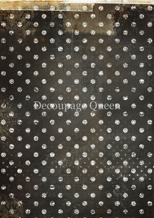 Decoupage Queen - Black and White Dots Rice Paper A4, A3