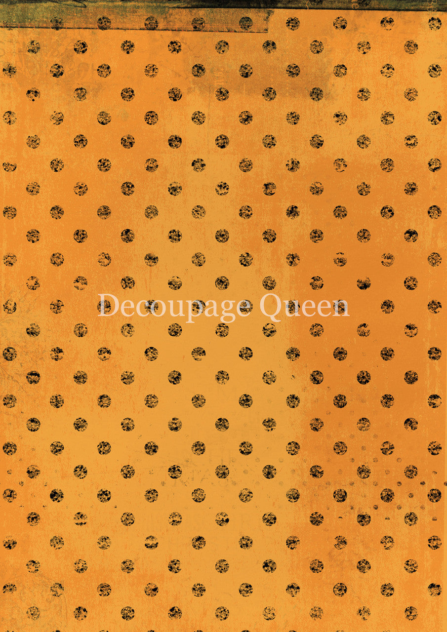 Decoupage Queen - Orange Dots Rice Paper A4, A3