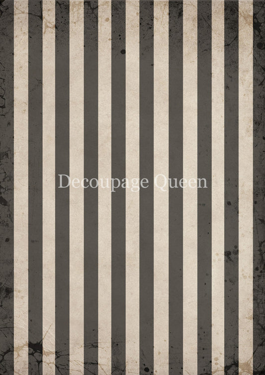 Decoupage Queen - Grey and Tan Strips Rice Paper A4, A3