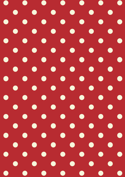 Decoupage Queen - Red with White Dots A4