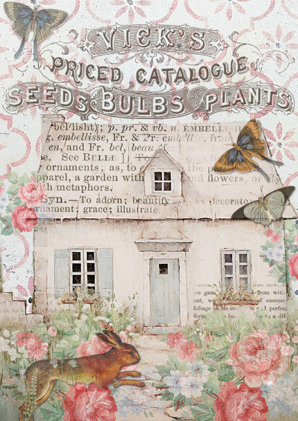 Decoupage Queen - Ellen J Goods - Rabbit in The Garden A4&A3