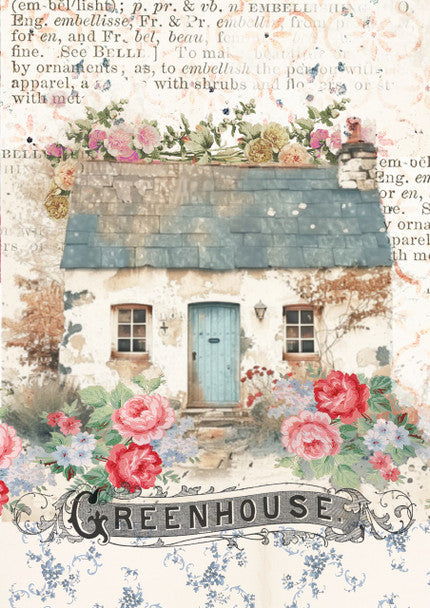 Decoupage Queen - Ellen J Goods - Spring Cottage A4&A3
