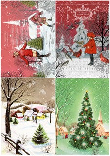 Decoupage Queen - Ellen J Goods, Holiday Post A4 Rice Paper