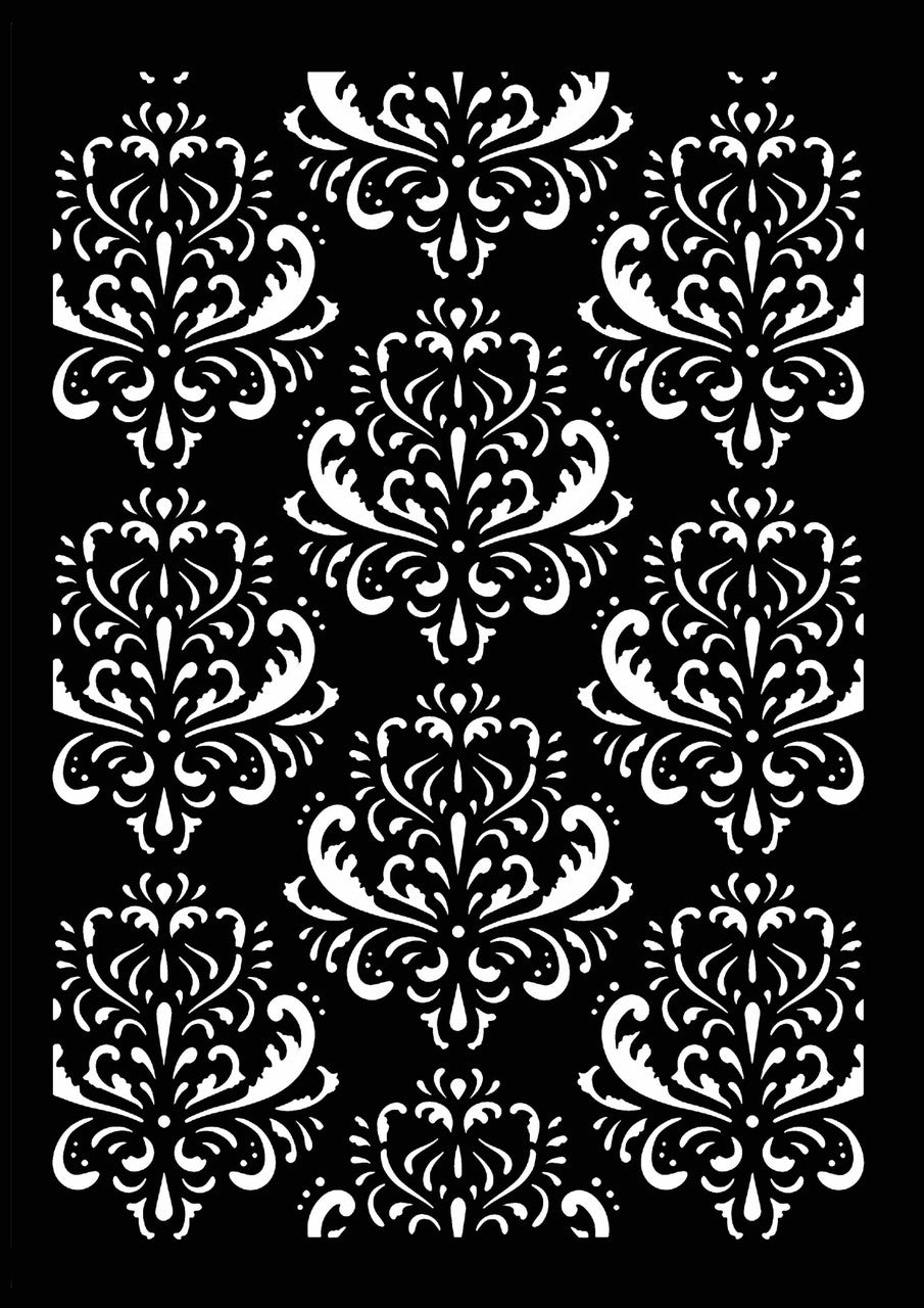 Decoupage Queen - Hobbilicious Elegant Baroque Stencil A4