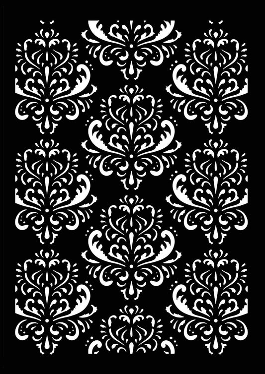 Decoupage Queen - Hobbilicious Elegant Baroque Stencil A4