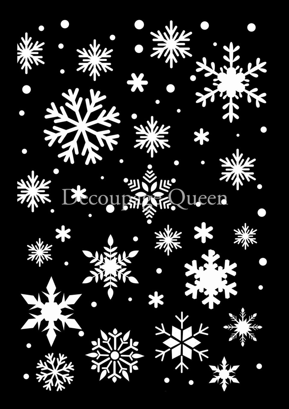 Decoupage Queen - Falling Snowflakes Stencil