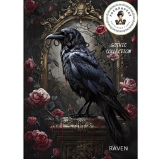 Posh Papers - Gothic Raven 73x53 cm