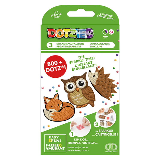 Dotzies Sticker - Forest Friends 3.1x2.7"