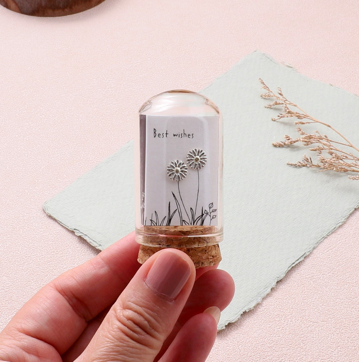 Best Wishes Daisy Flower Earring Silver