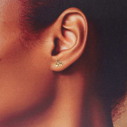 Flower Are The Stars of the Earth Earring Gold