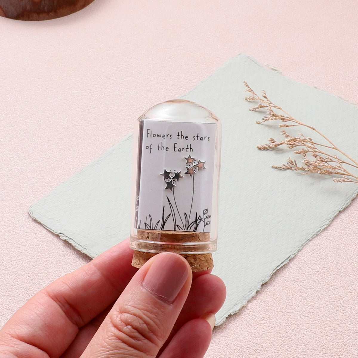 Flower The Stars of  the Earth Earring Silver