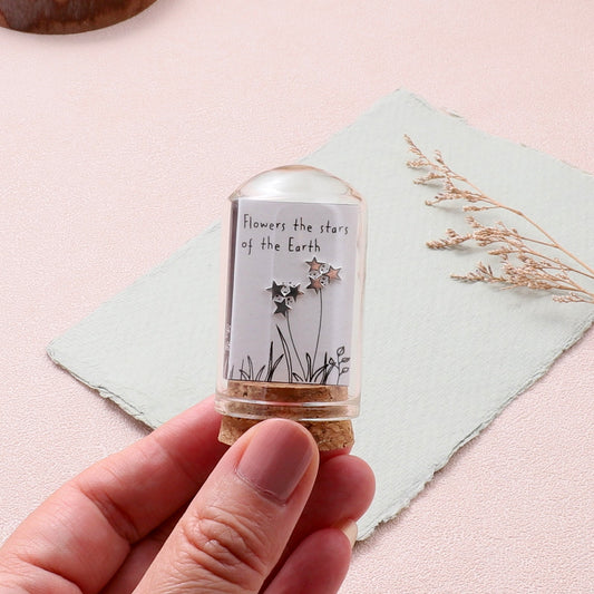Flower The Stars of  the Earth Earring Silver