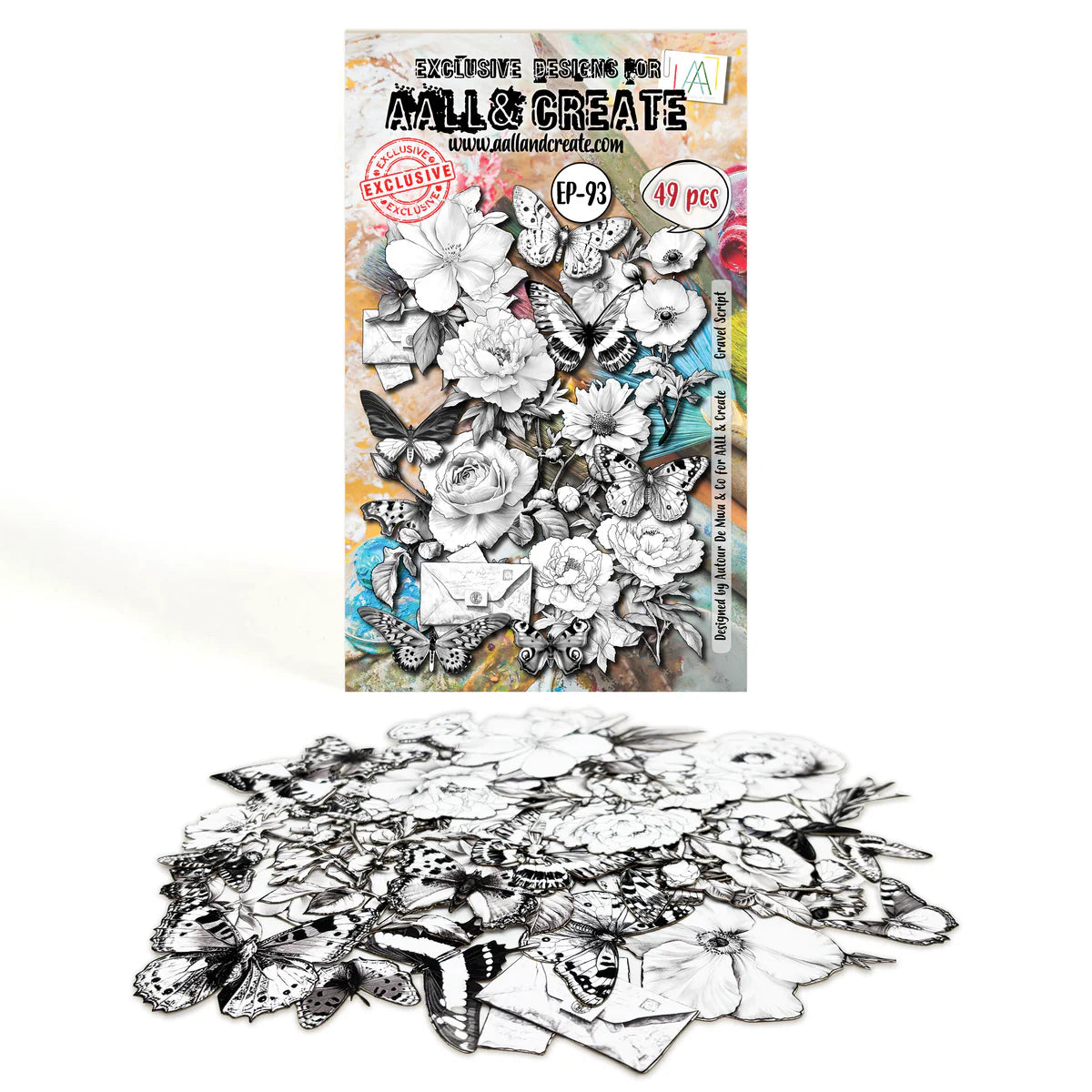 AALL & Create A6 Ephemera Die Cuts Gravel Script