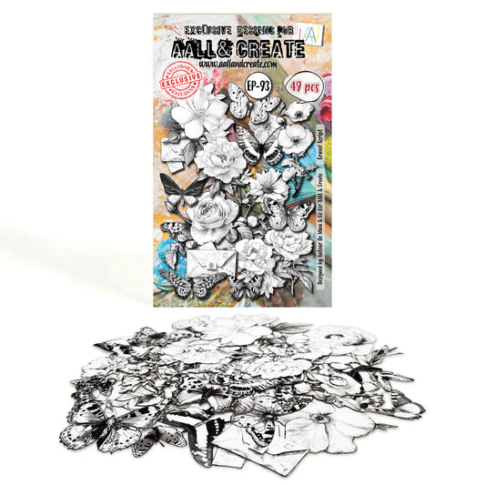 AALL & Create A6 Ephemera Die Cuts Gravel Script