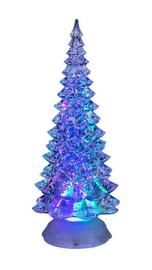 Large Christmas Tree - light Up Swirling Glitter 12"