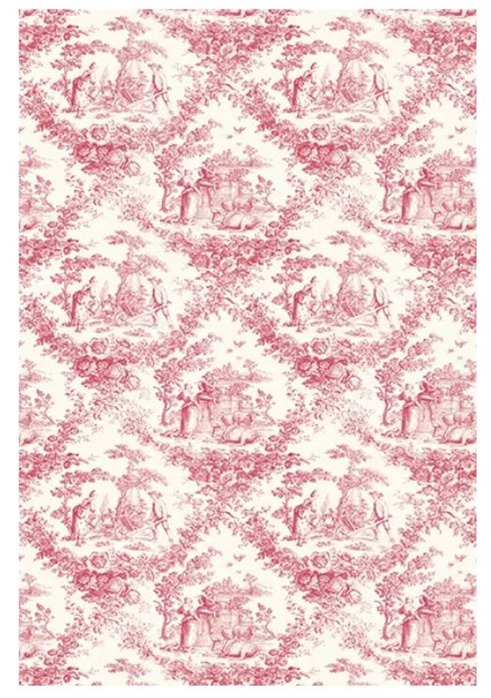 Calambour : Red Toile Pastoral Pattern A3