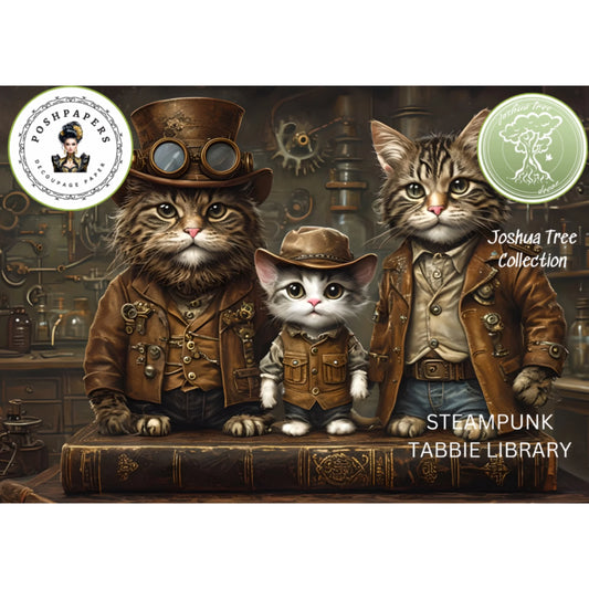 Posh Papers - Steampunk Tabbie Library 73x53 cm