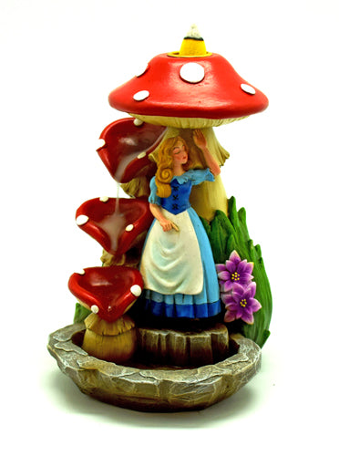 Incense Burner Gnome Alice in Wonderland Back Flow