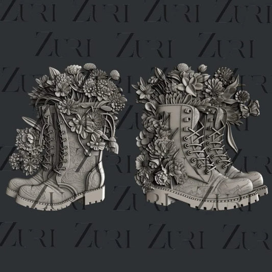 Zuri Designs Inc: Floral Boots