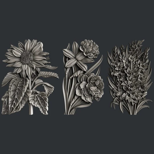 Zuri Designs Inc : Flower Blooms Set 1