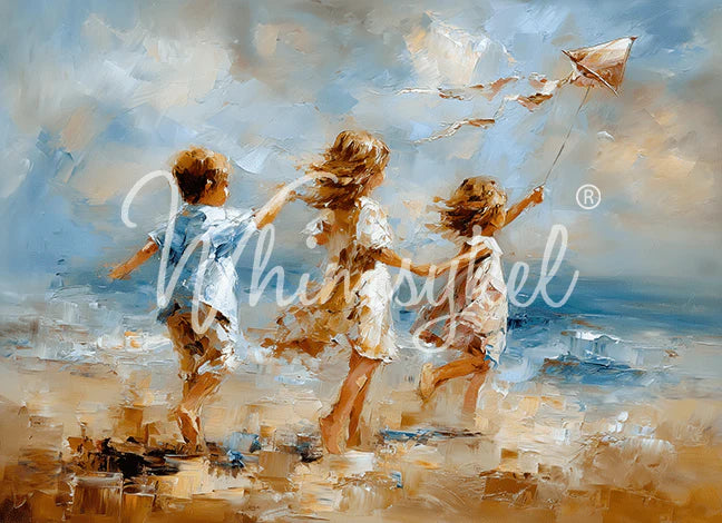 Whimsykel Designs : Decoupage Paper : Fly A Kite (20x14 & 29x21")