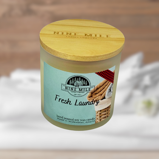 Nine Mile 14 oz Soy Candle Fresh Laundry