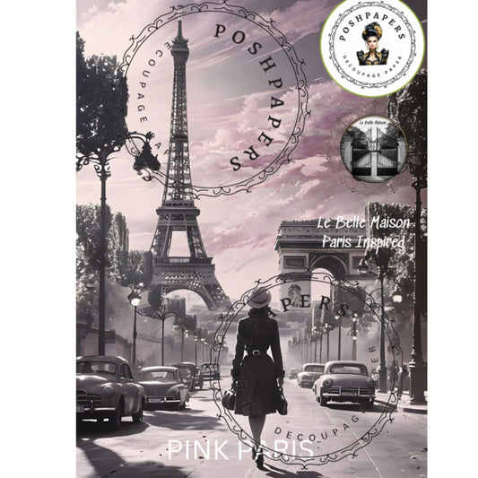 Posh Papers - Pink Paris 50x76 cm