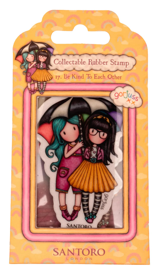 Santoro Collectable Rubber Stamp Be Kind to Each Other