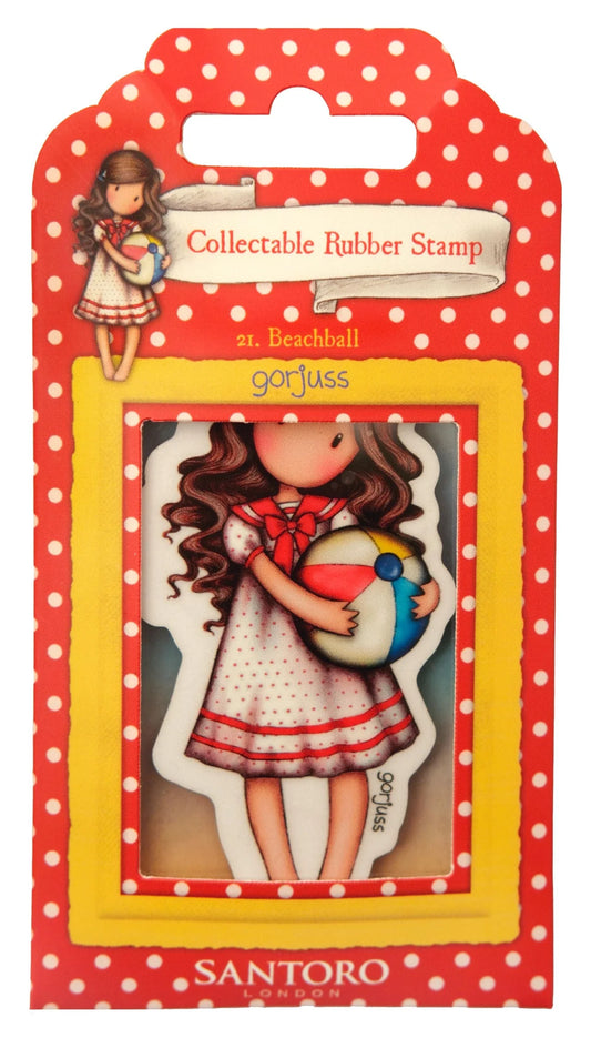 Santoro Rubber Stamp Gorjuss Beachball