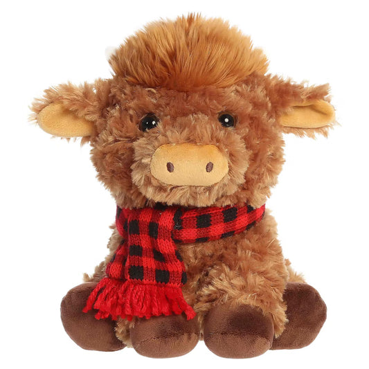 10" Frosty Farm Highland Cow Plush