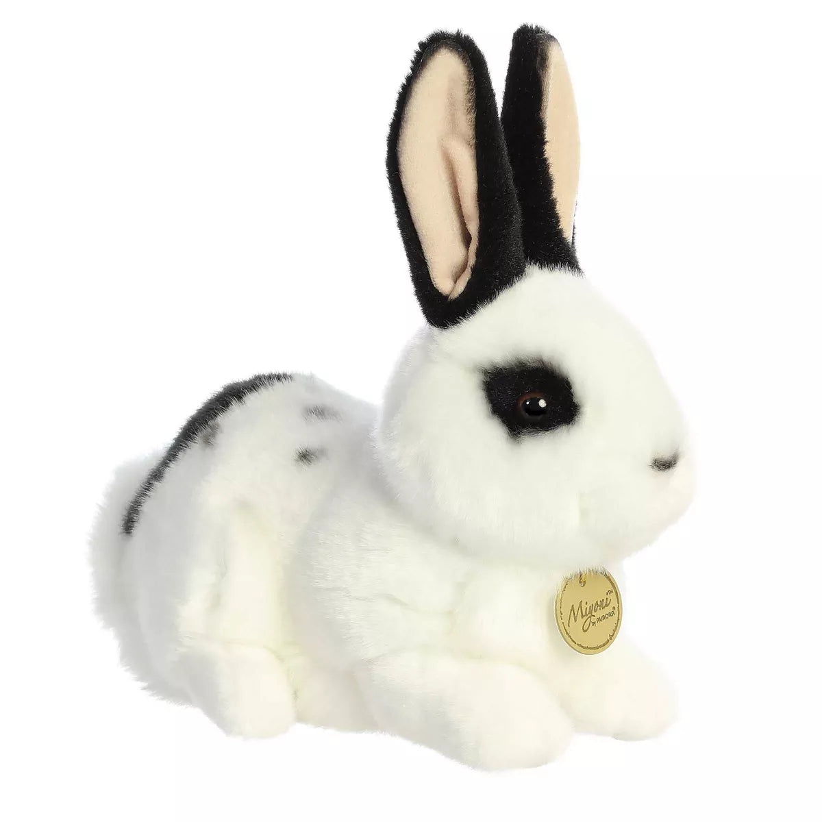 Aurora Miyoni 10" Black and White Rex Rabbit