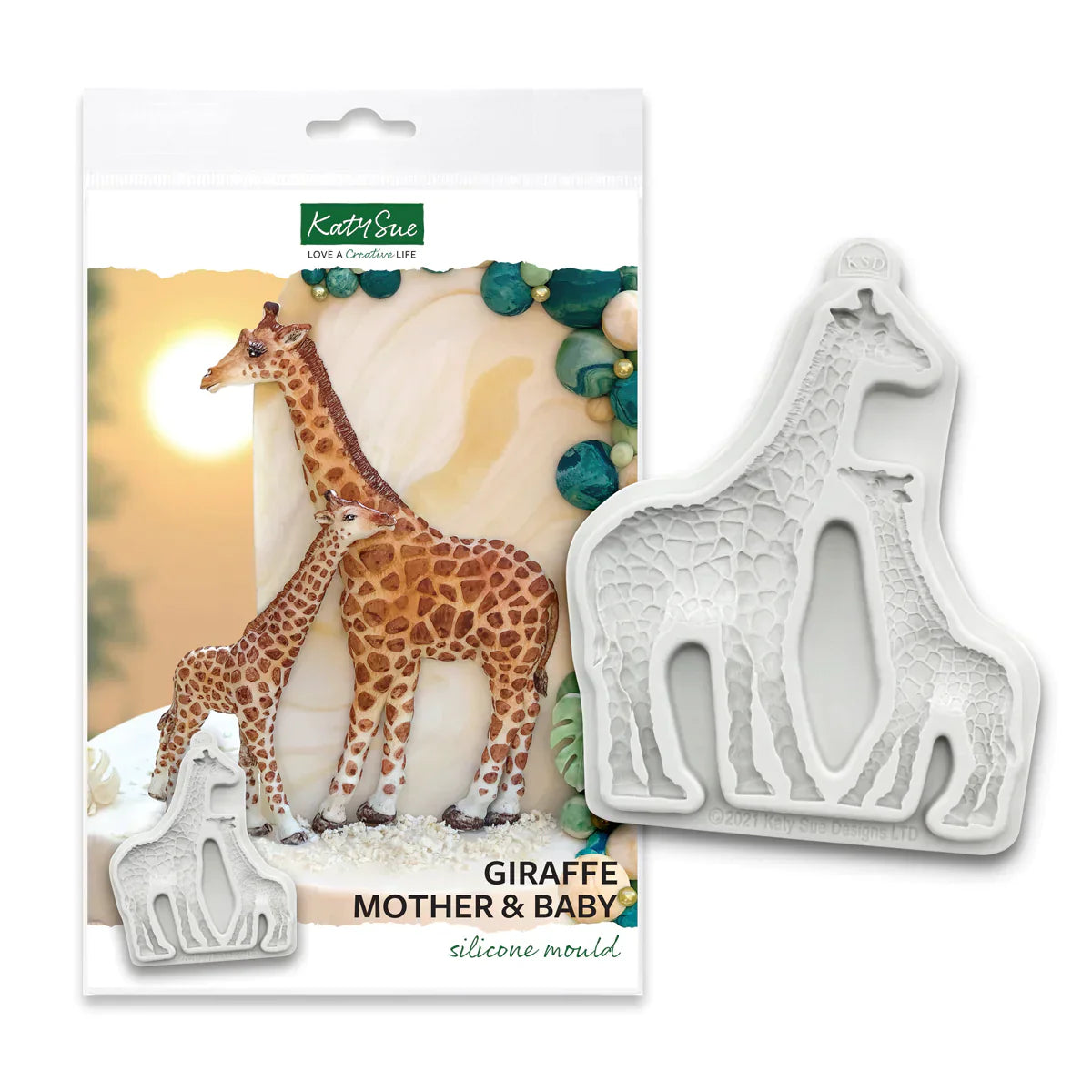 Katy Sue : Giraffe Mother and Baby Silicone Mould