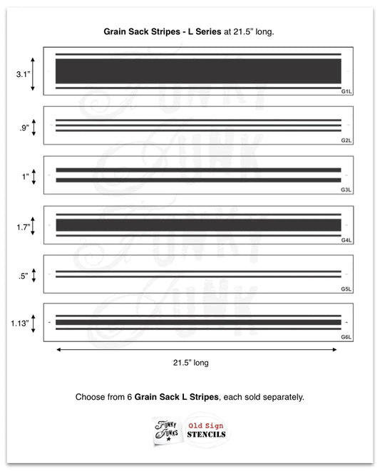 Muddaritaville Studio - Grain Sack Stripes - 6 styles