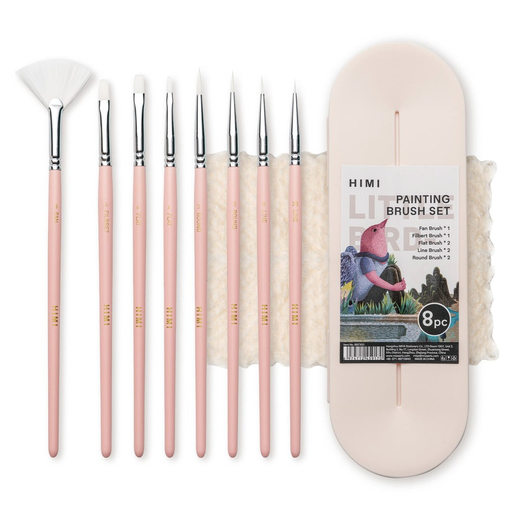 HIMI Painting Brush Set 8 Pcs. Pink