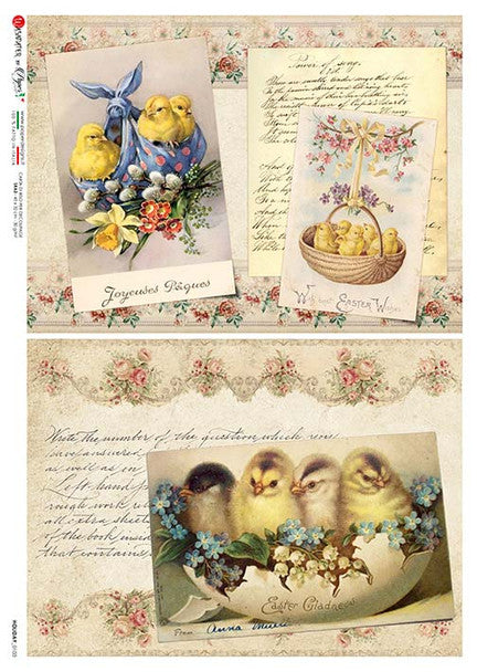 Paper Designs - Easter Chicks A4 Rice Paper
