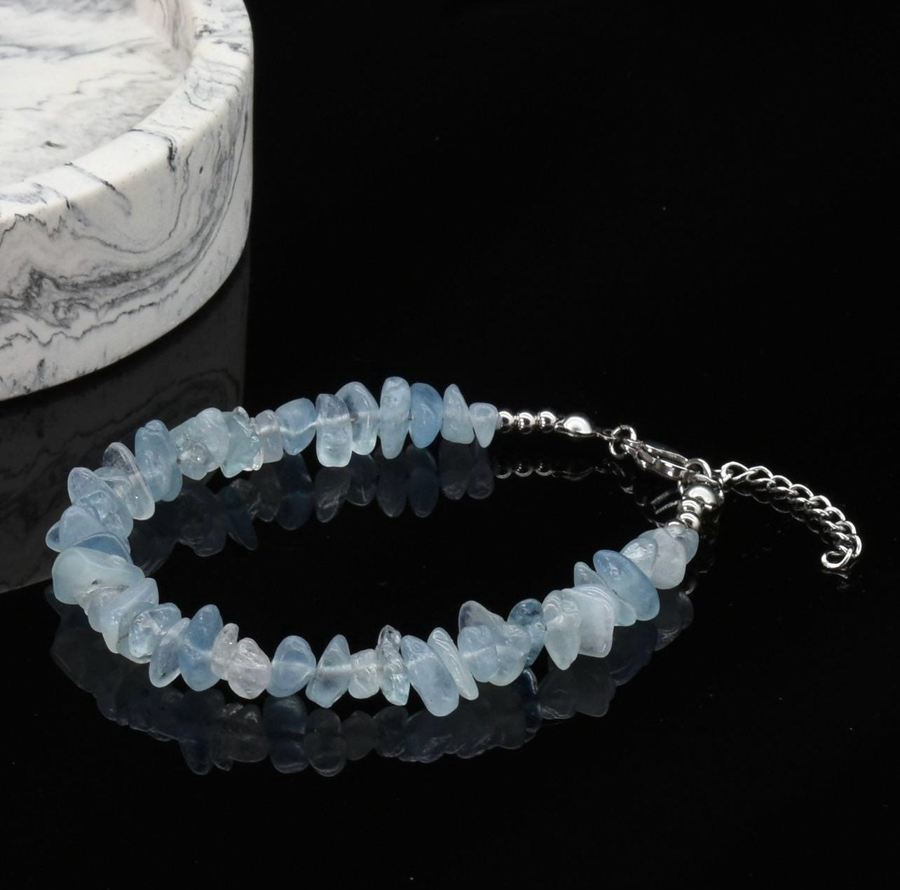 J&J Designs : Aquamarine Stone Bracelet