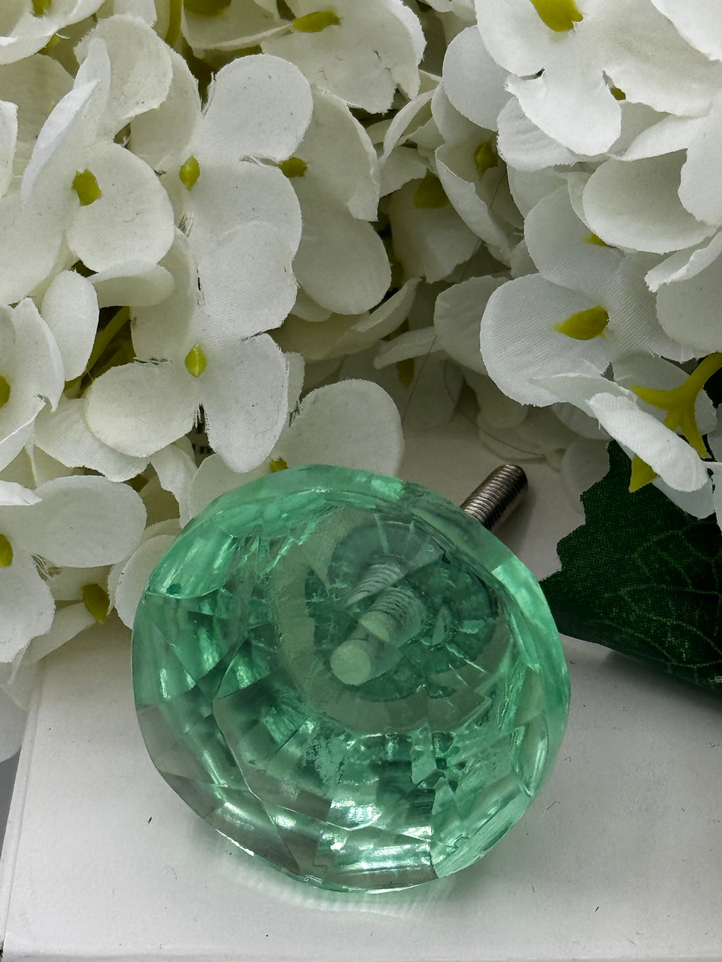 Glass Knob Decor Light Green