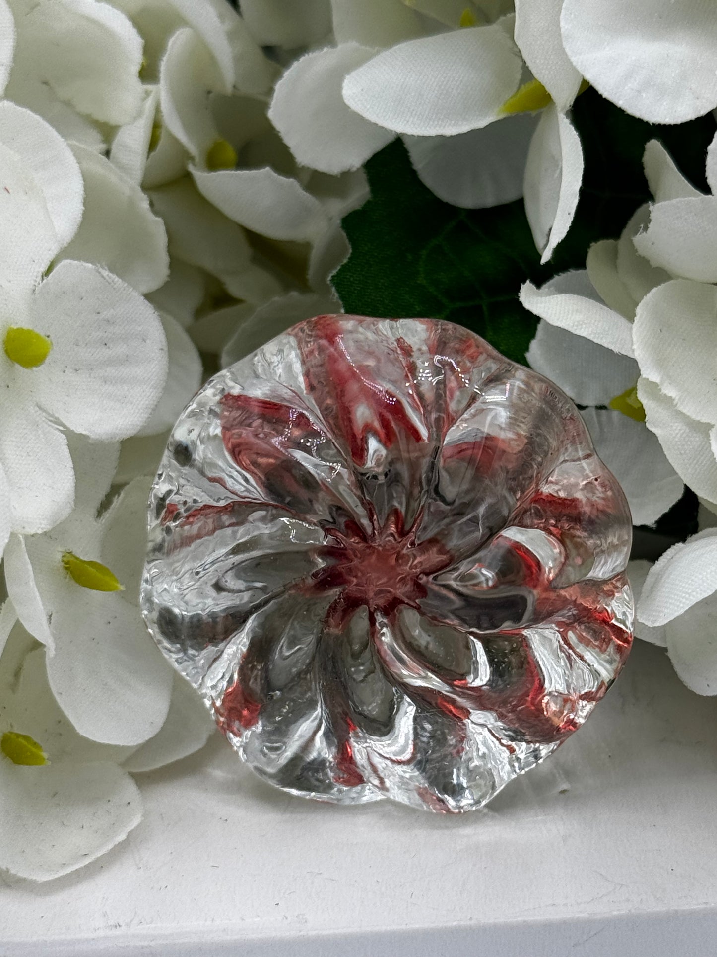 Knob Glass/Metal Red