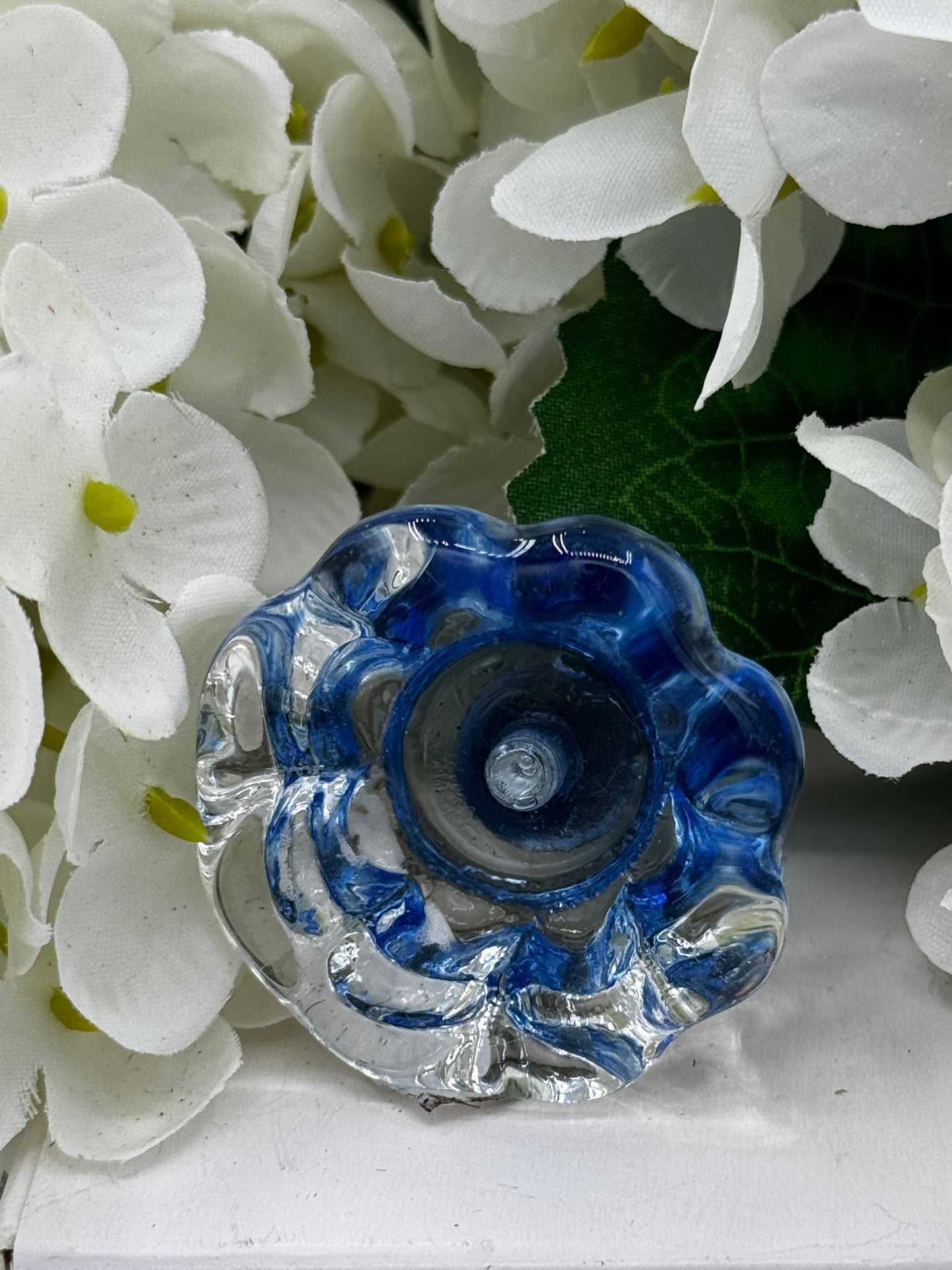 Blue Glass Knob