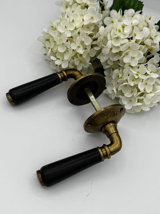Black Ceramic Door Mortice Handles